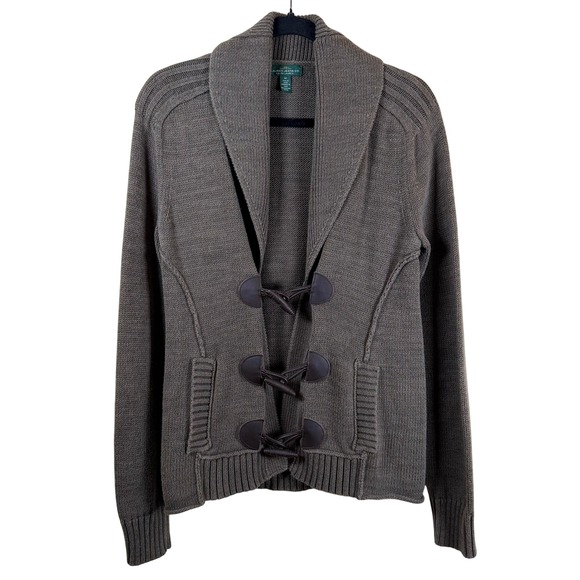Lauren Ralph Lauren Sweaters - Lauren Ralph Lauren Shawl Collar Cardigan Sweater Women's M Olive Green Toggles